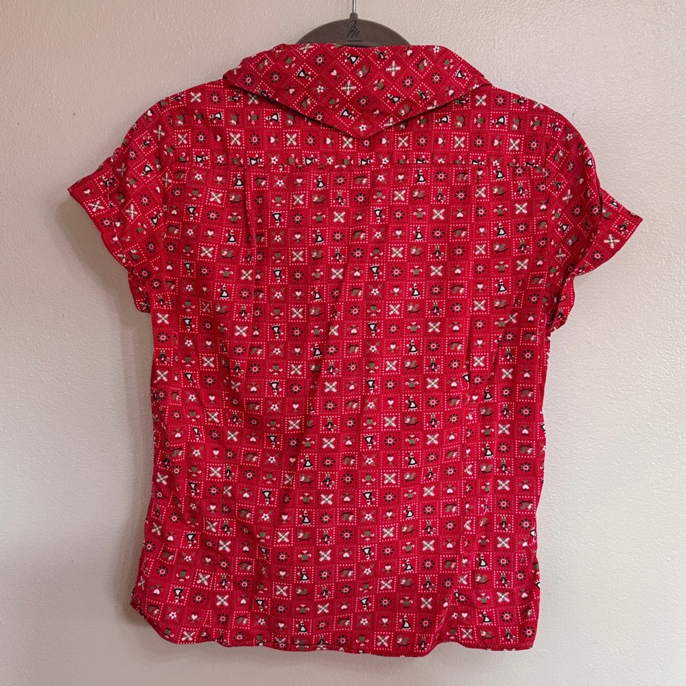 Vintage - Cotton Red Button Down Shirt - Picture 3 of 4